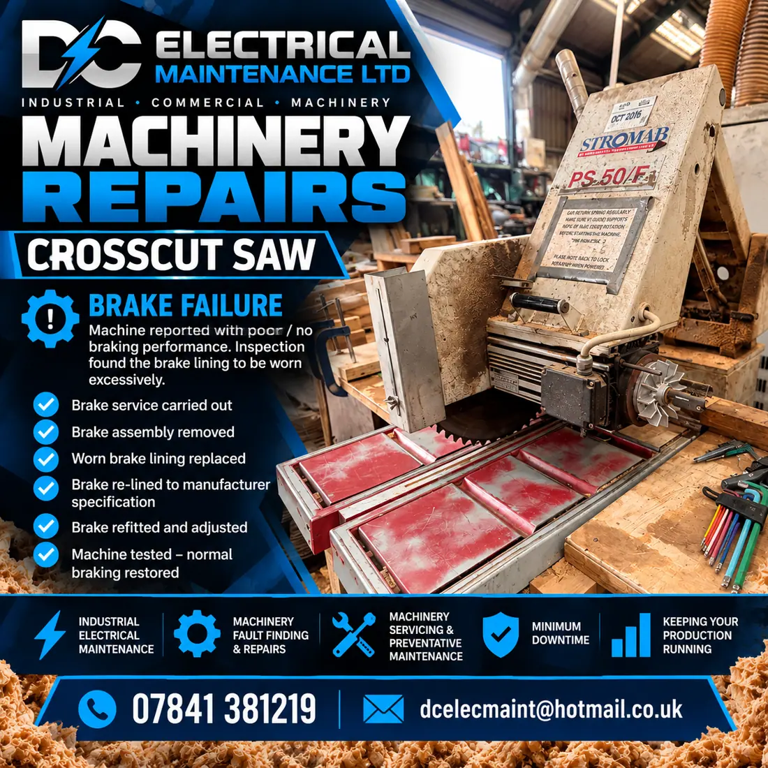 Stromab crosscut saw brake repairs